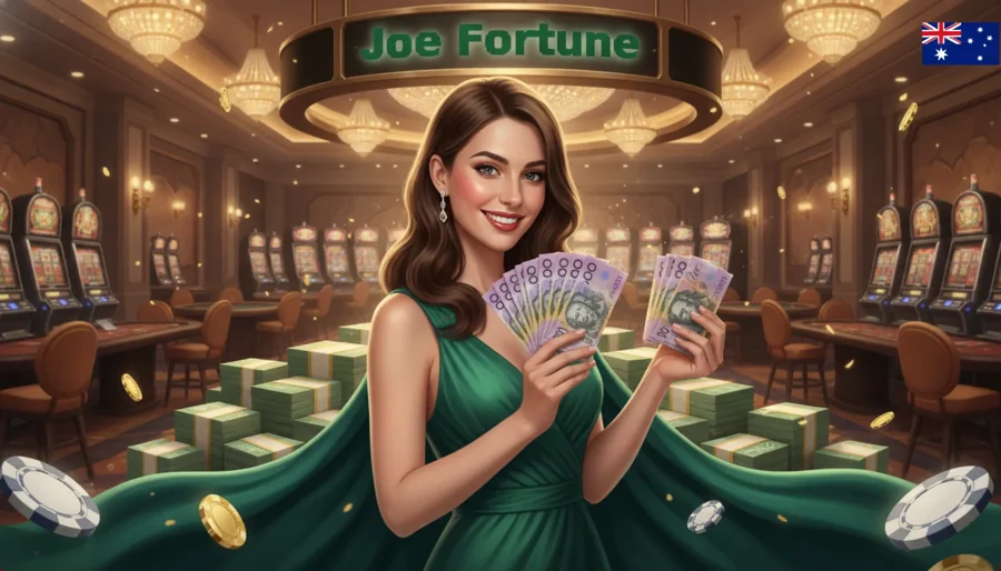 Joe Fortune casino lobby with Plinko and Mines